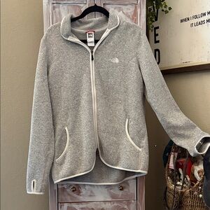 The North Face Heather Gray Zip-Up Fleece Jacket
